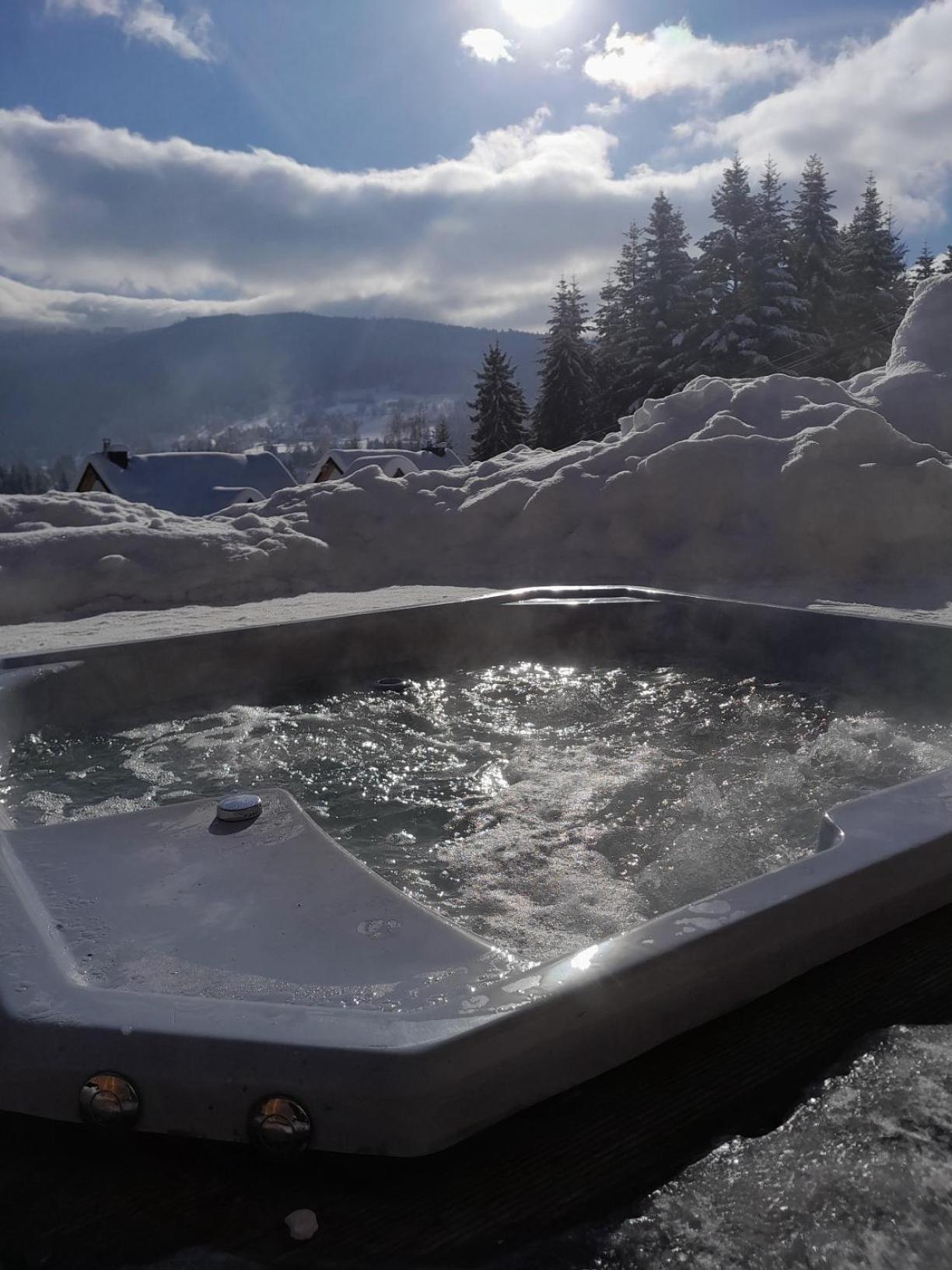 Villa Zawoja Nad Korona Z Jacuzzi Esterno foto